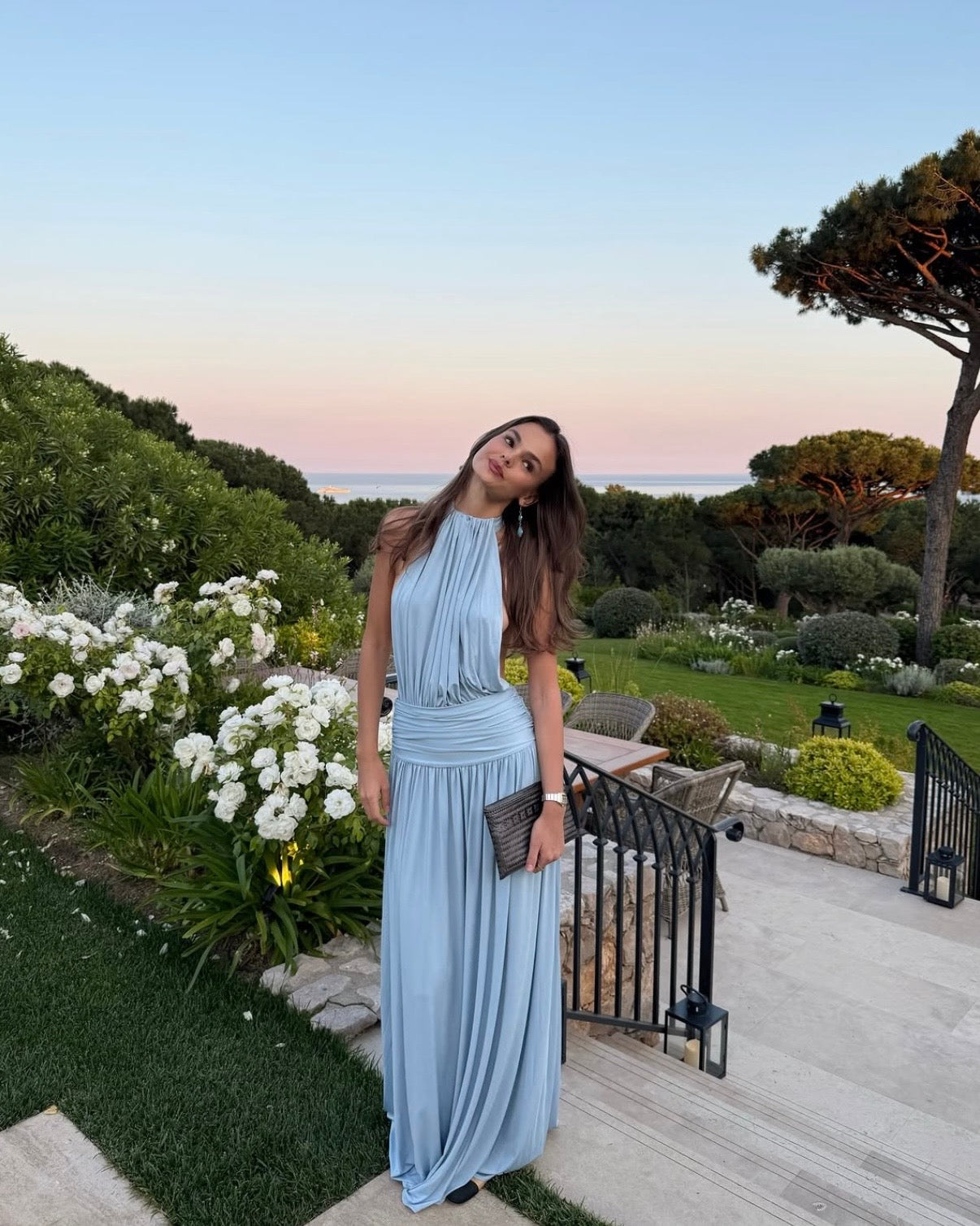Santina Dress - Sky Blue