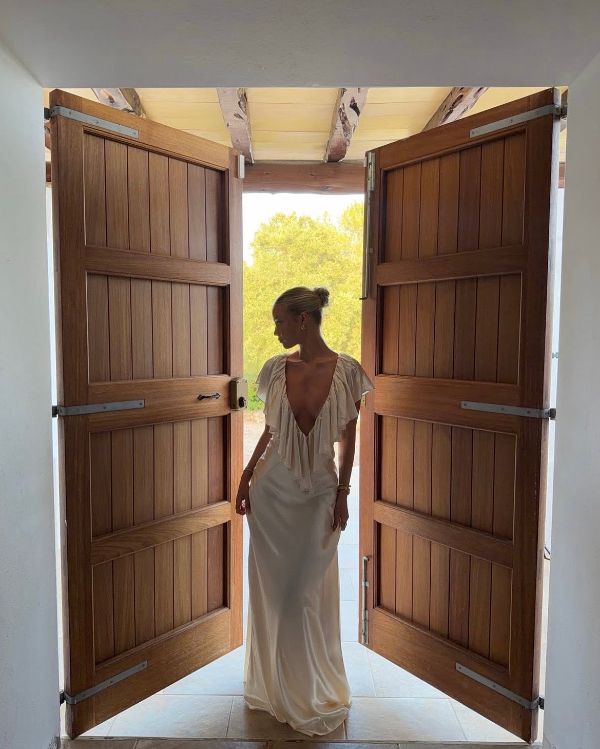Clover Gown - Satin Cream