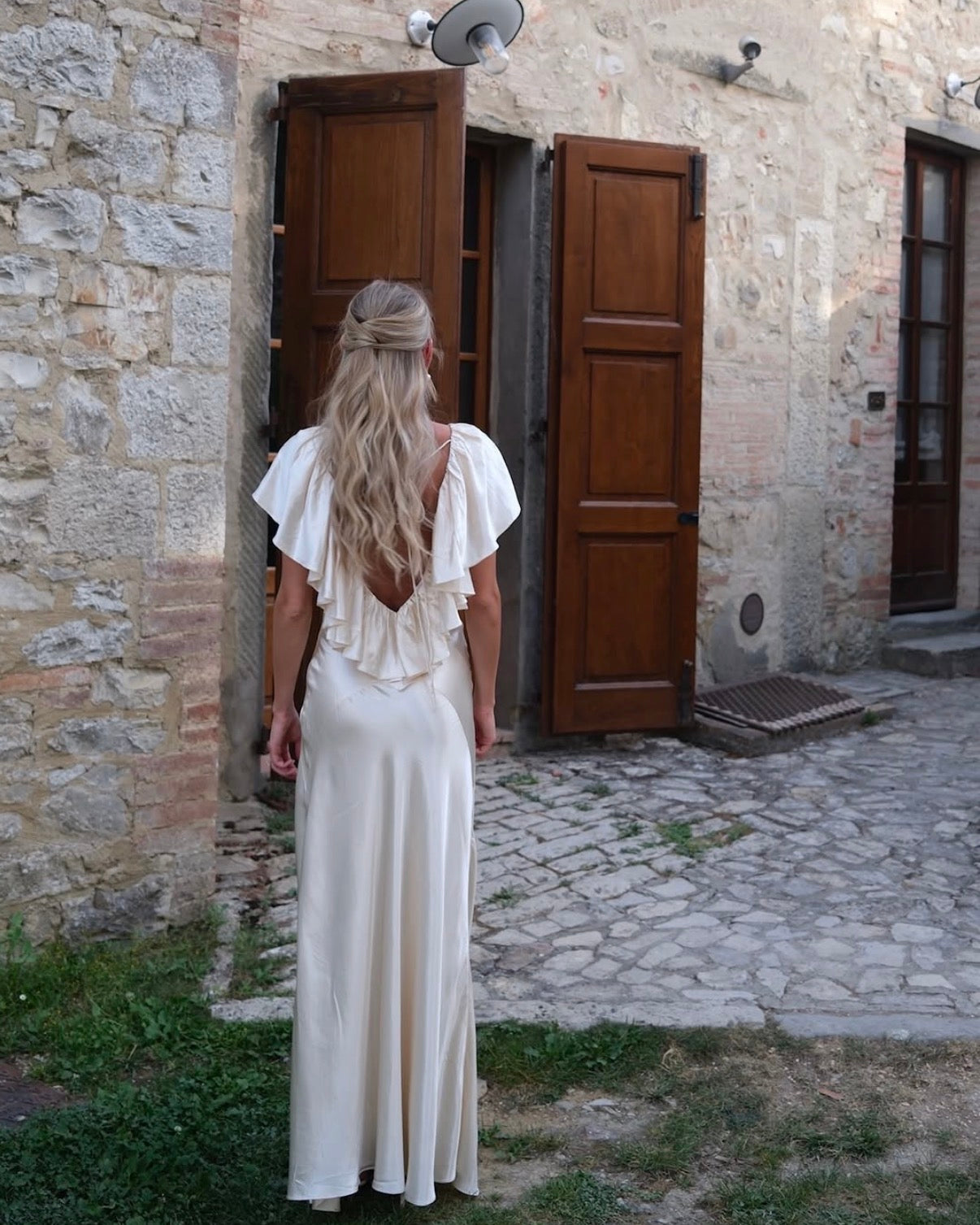 Clover Gown - Satin Cream