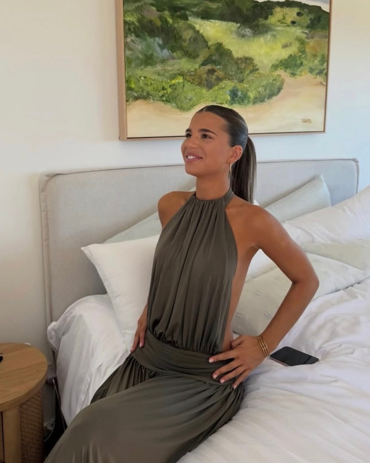 Santina Dress - Khaki