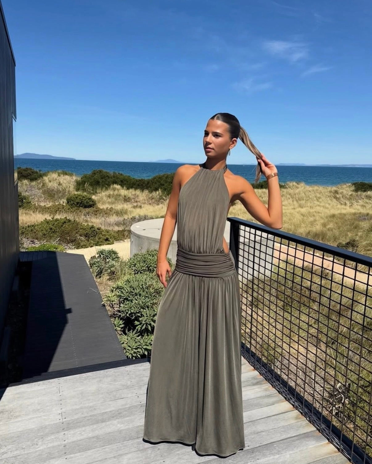 Santina Dress - Khaki