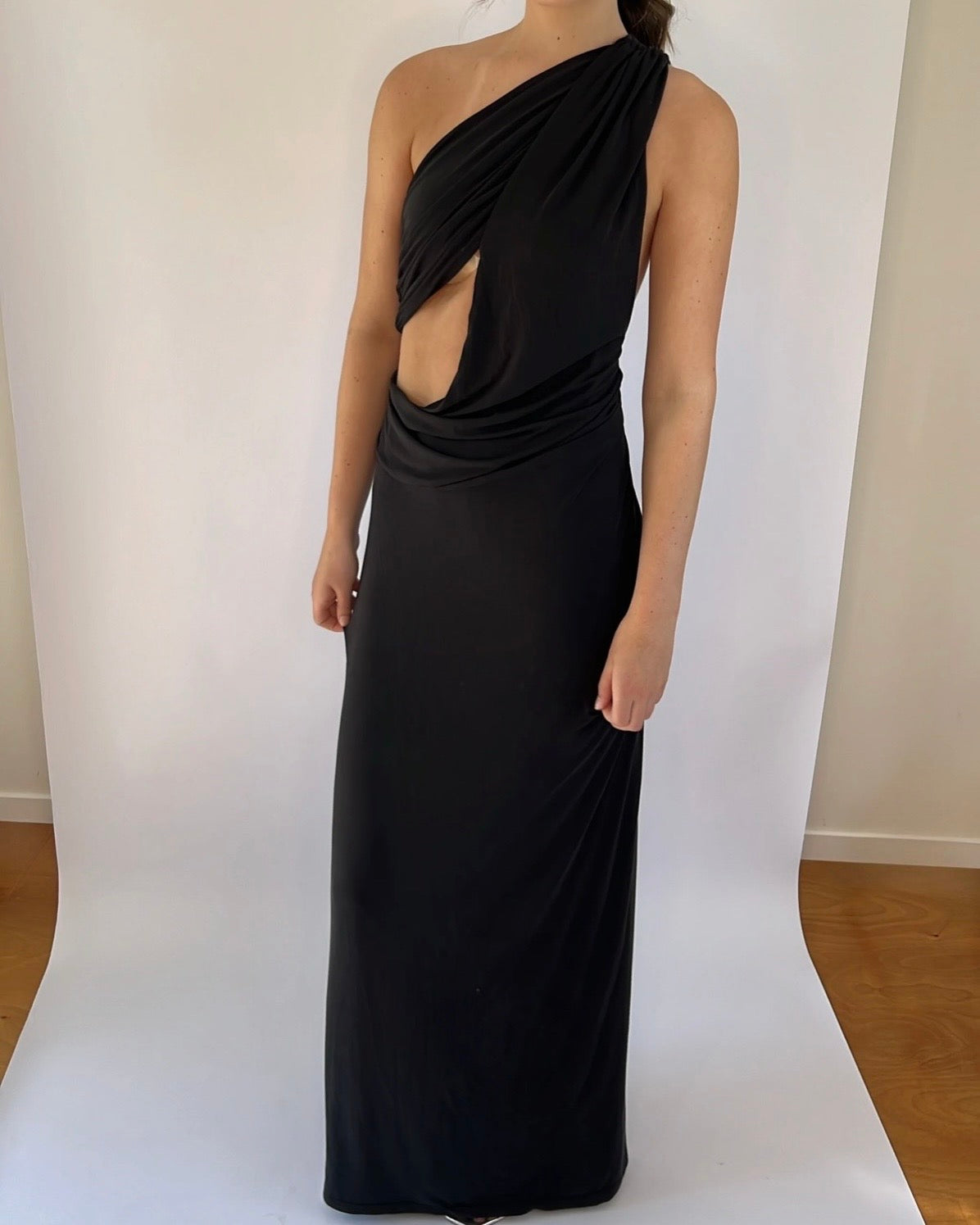 The Solstice Cupro Dress - Black