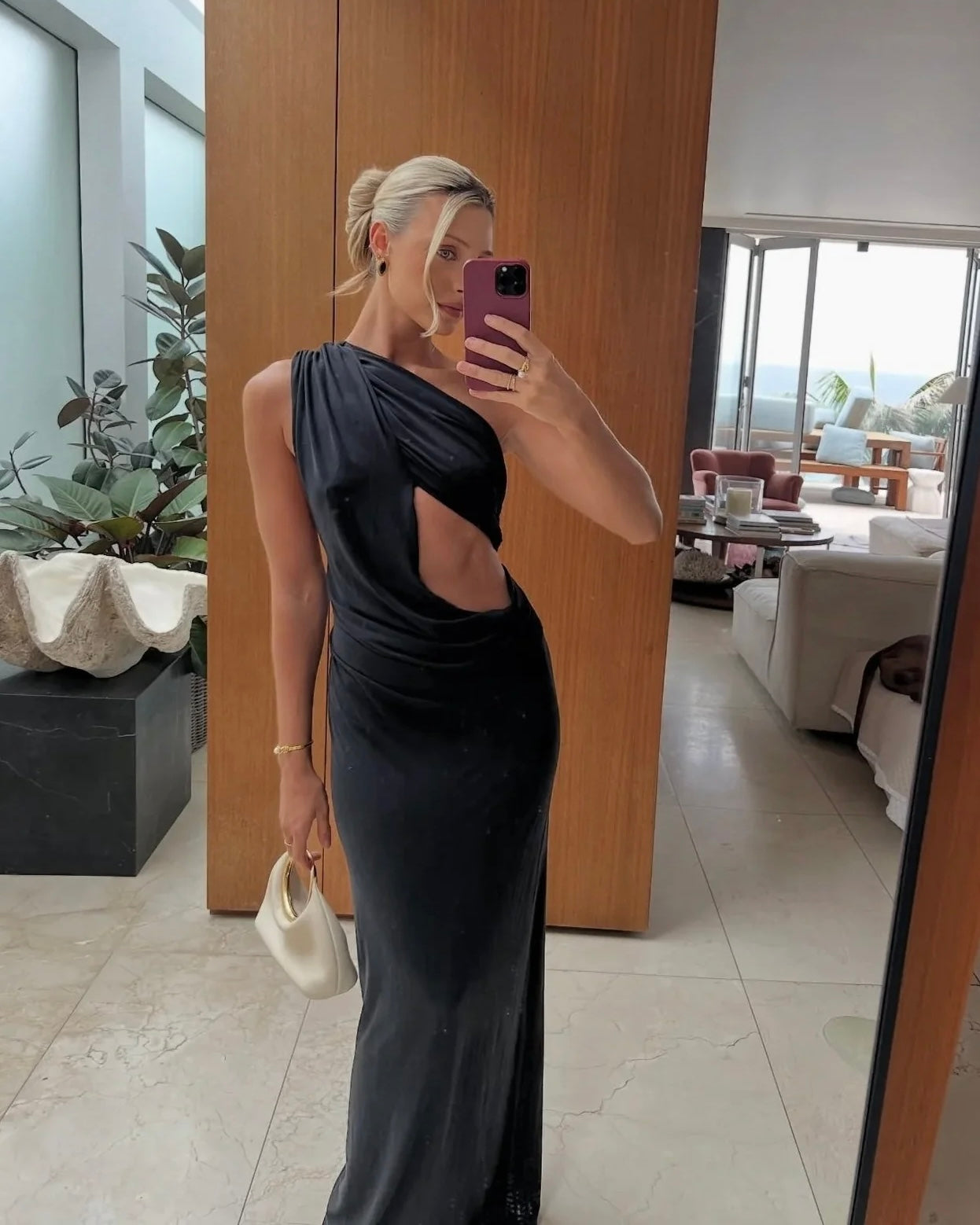 The Solstice Cupro Dress - Black