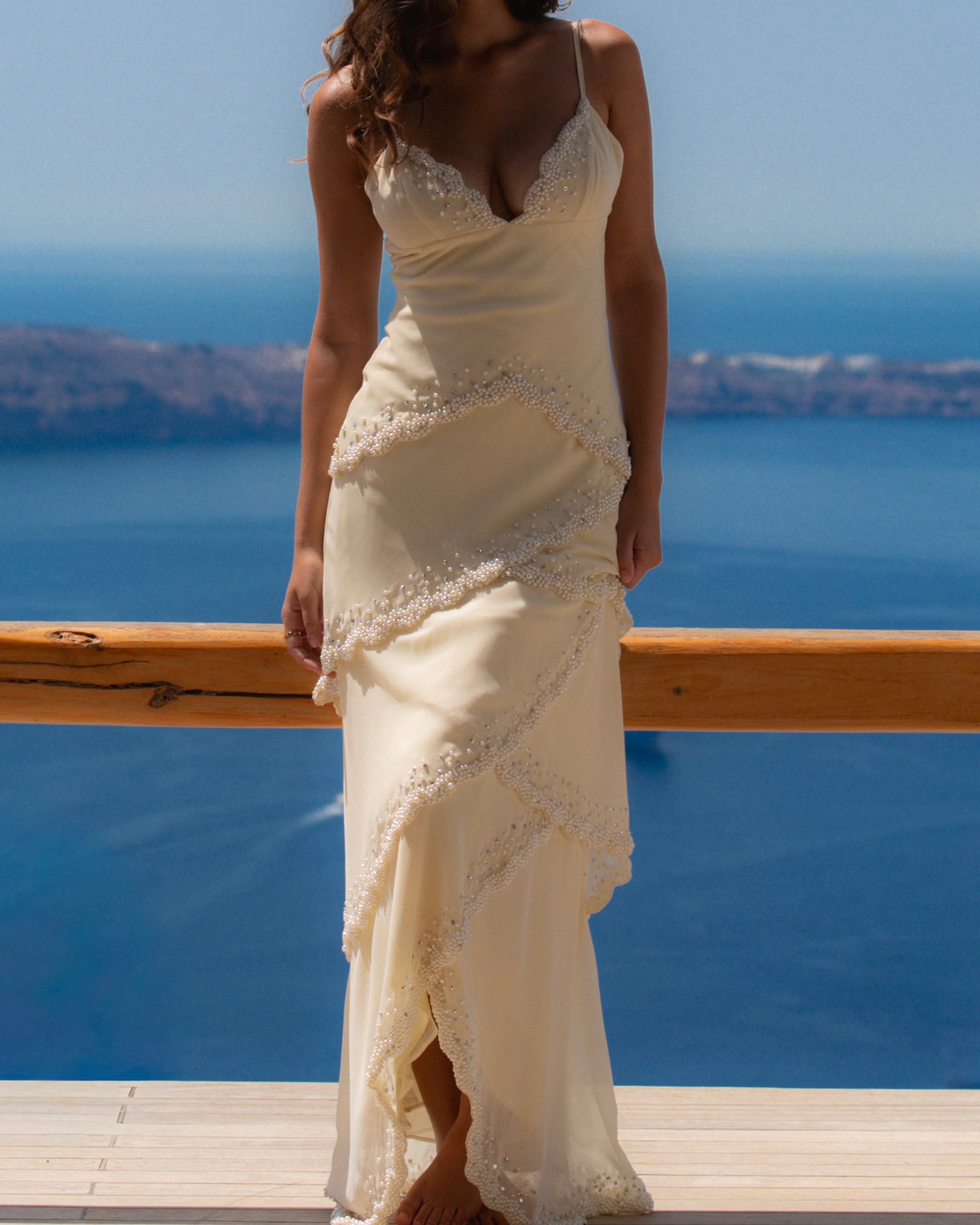 Sorelle Vanilla Hand Embellished Maxi
