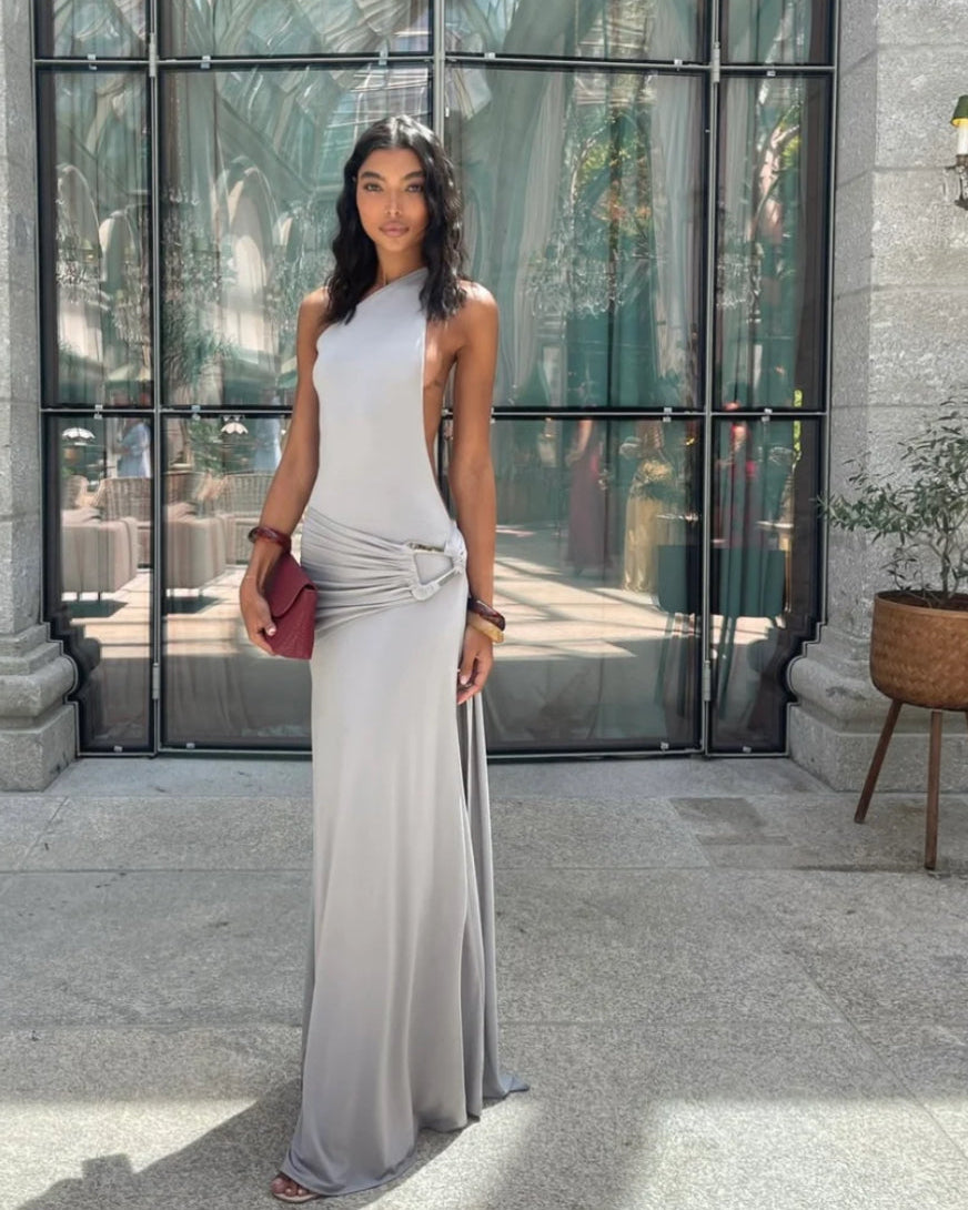 Gaia Gown - Silver Grey
