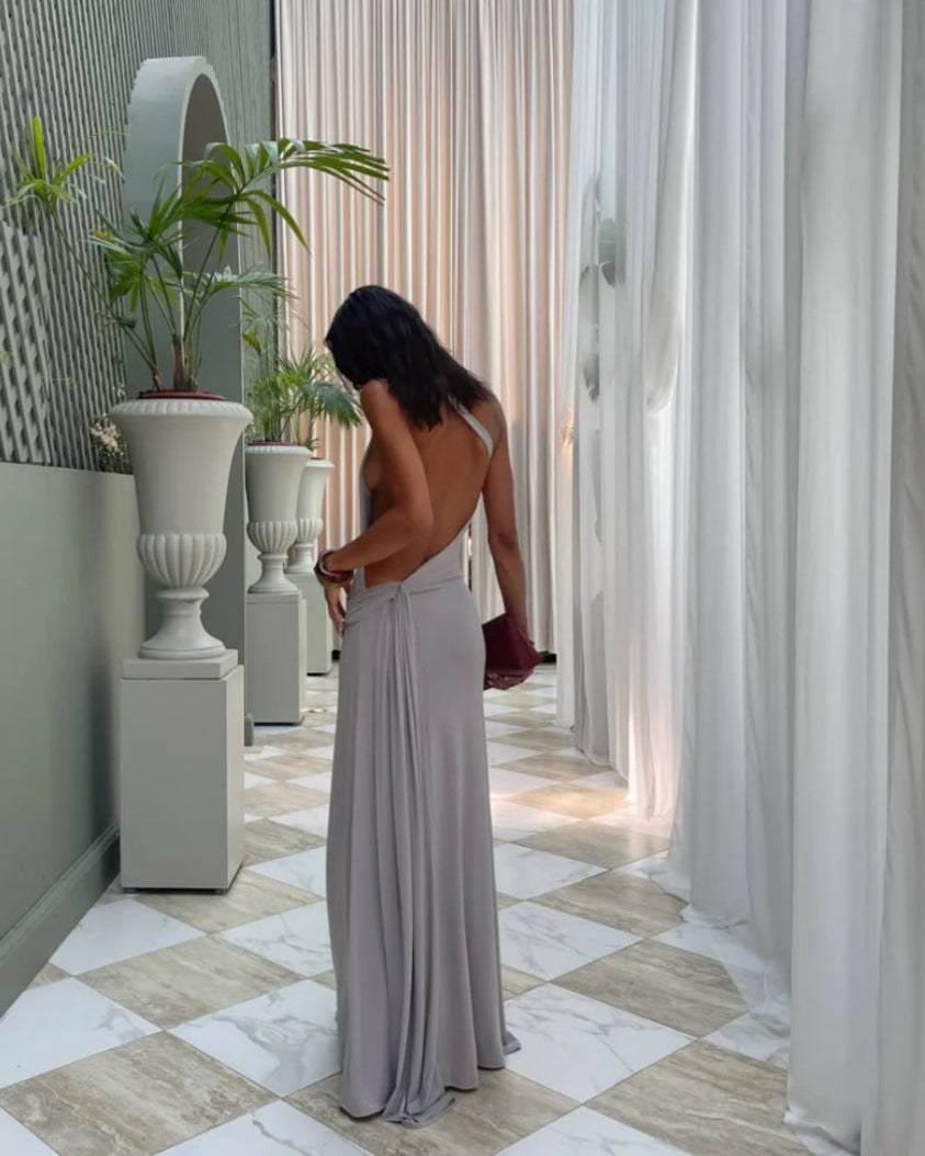 Gaia Gown - Silver Grey