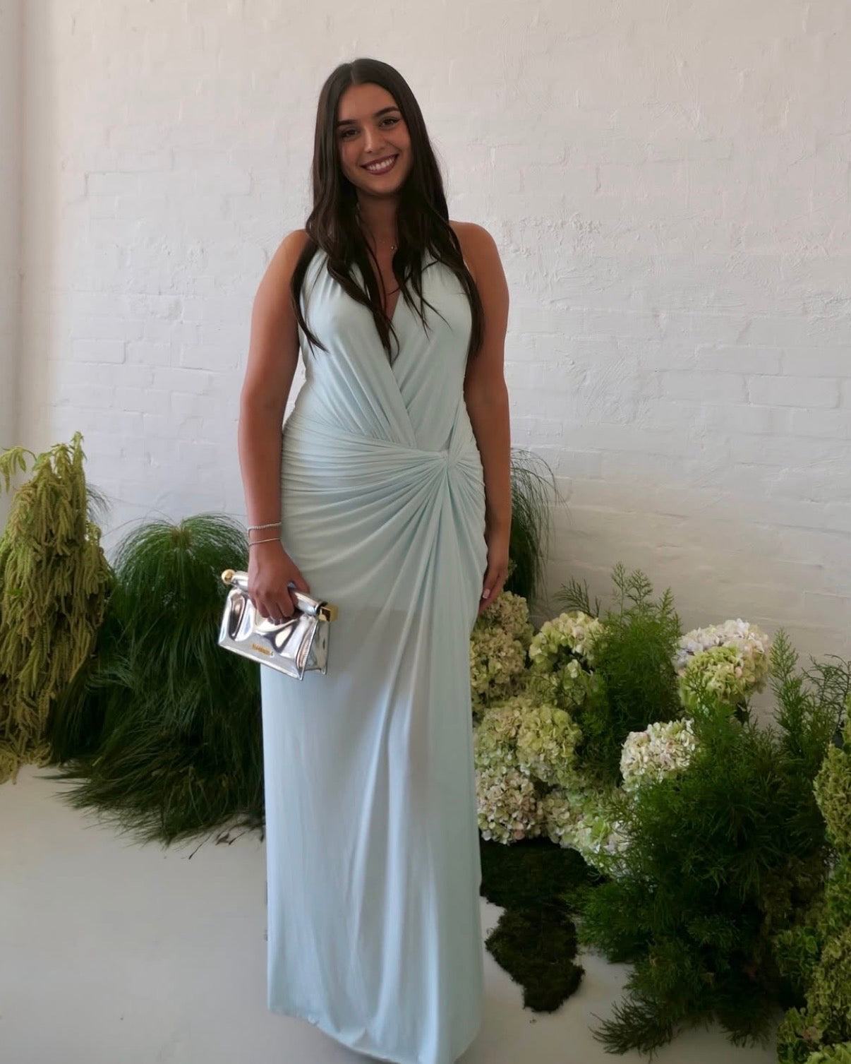 Clementine Twist Dress in Arctic Blue