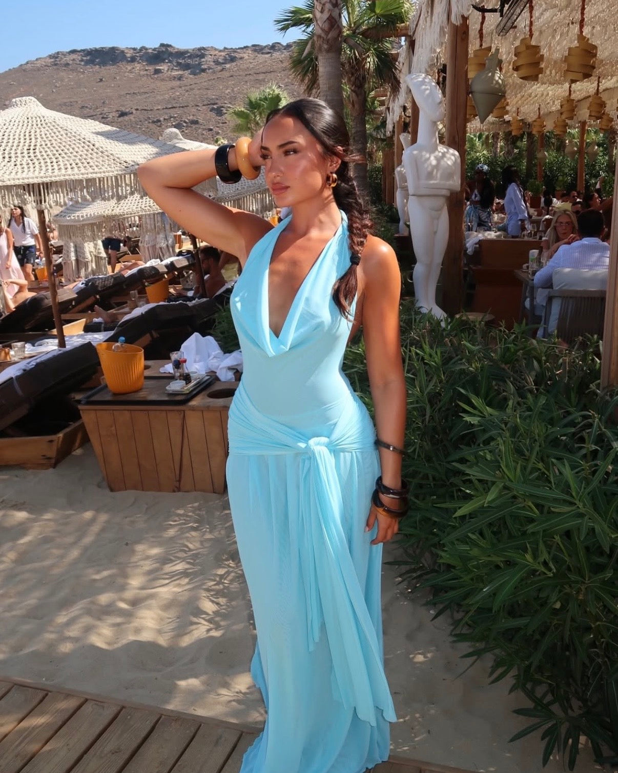Yosei Dress in Aqua