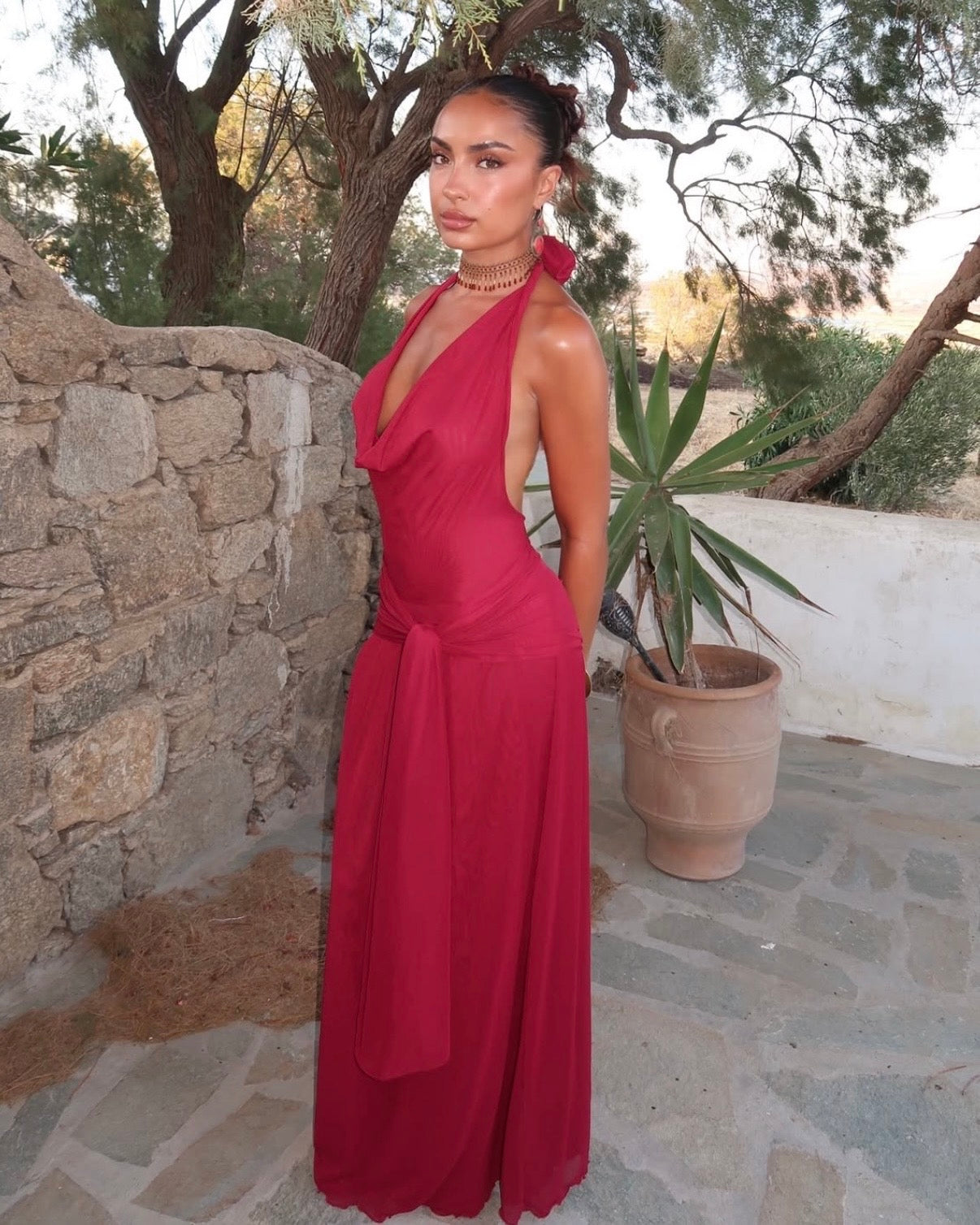 Yosei Dress in Red