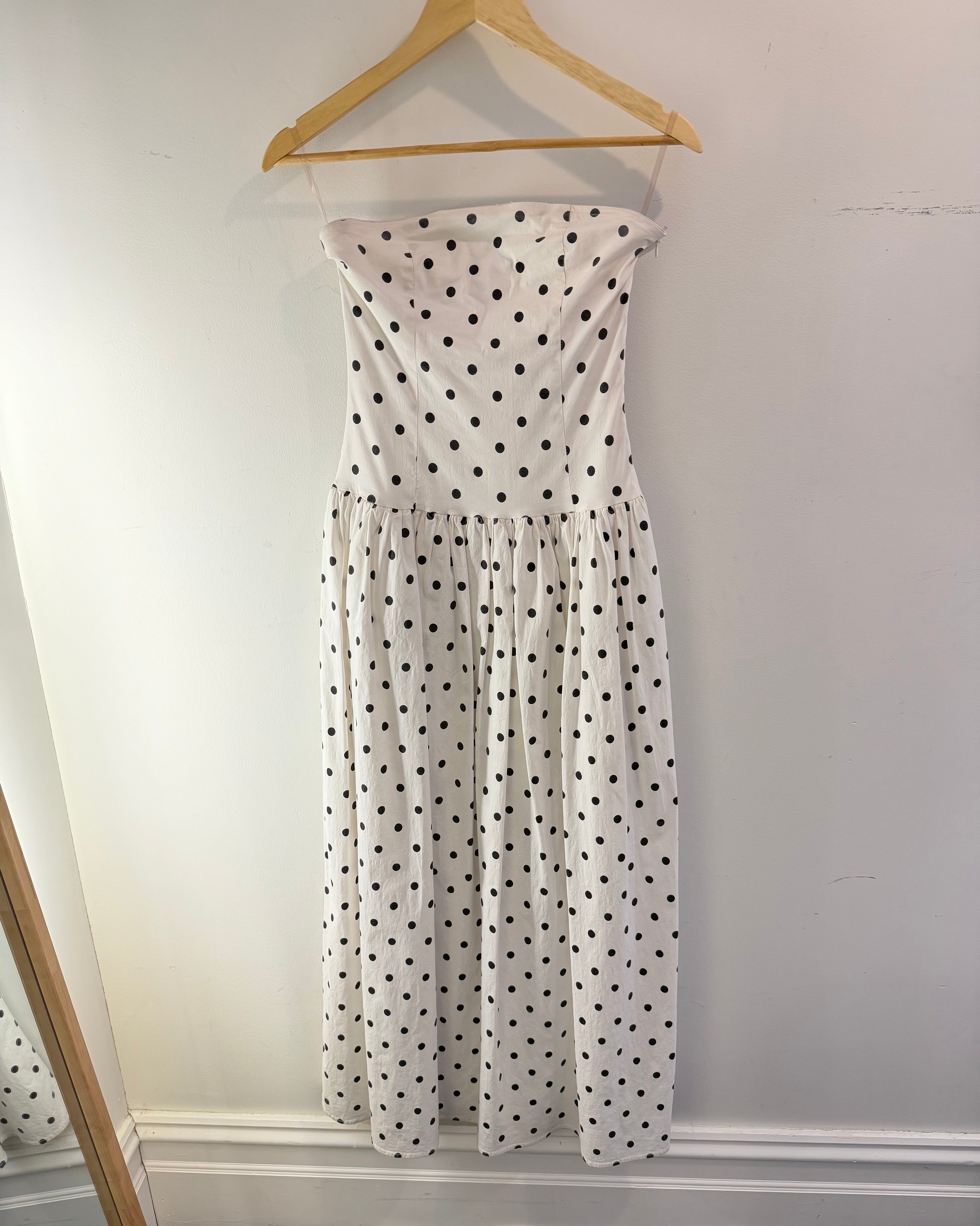 For Sale: Andorra Maxi Dress - White Polkadot
