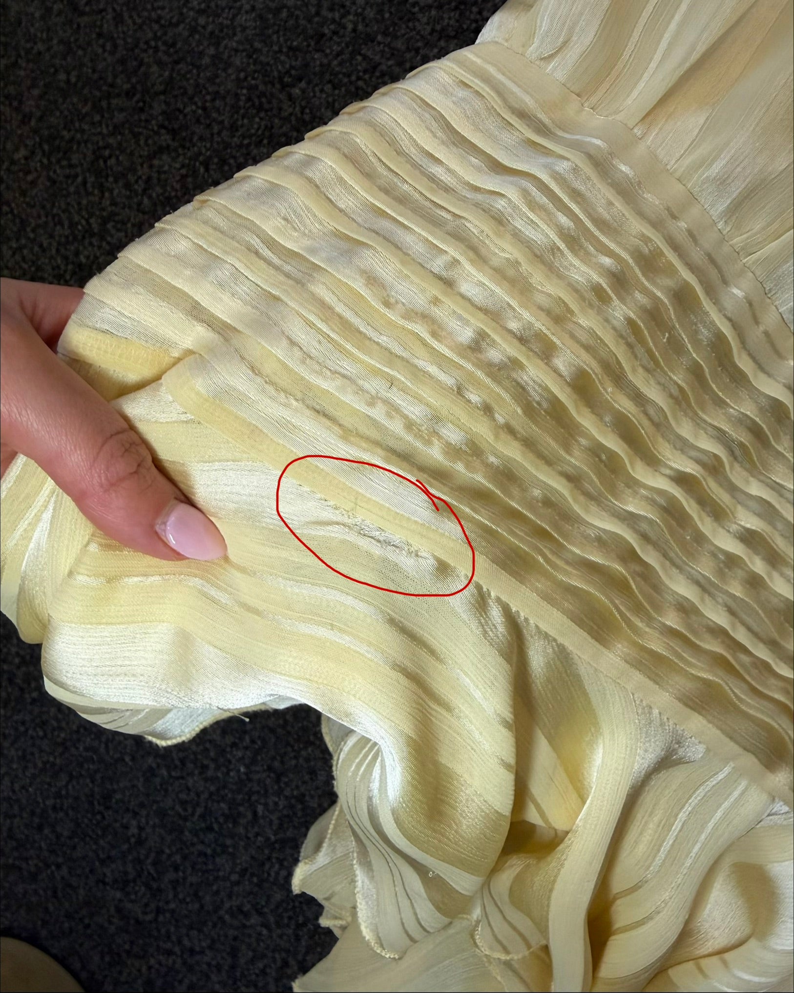 For Sale: Willow Chiffon Mini Dress - Yellow