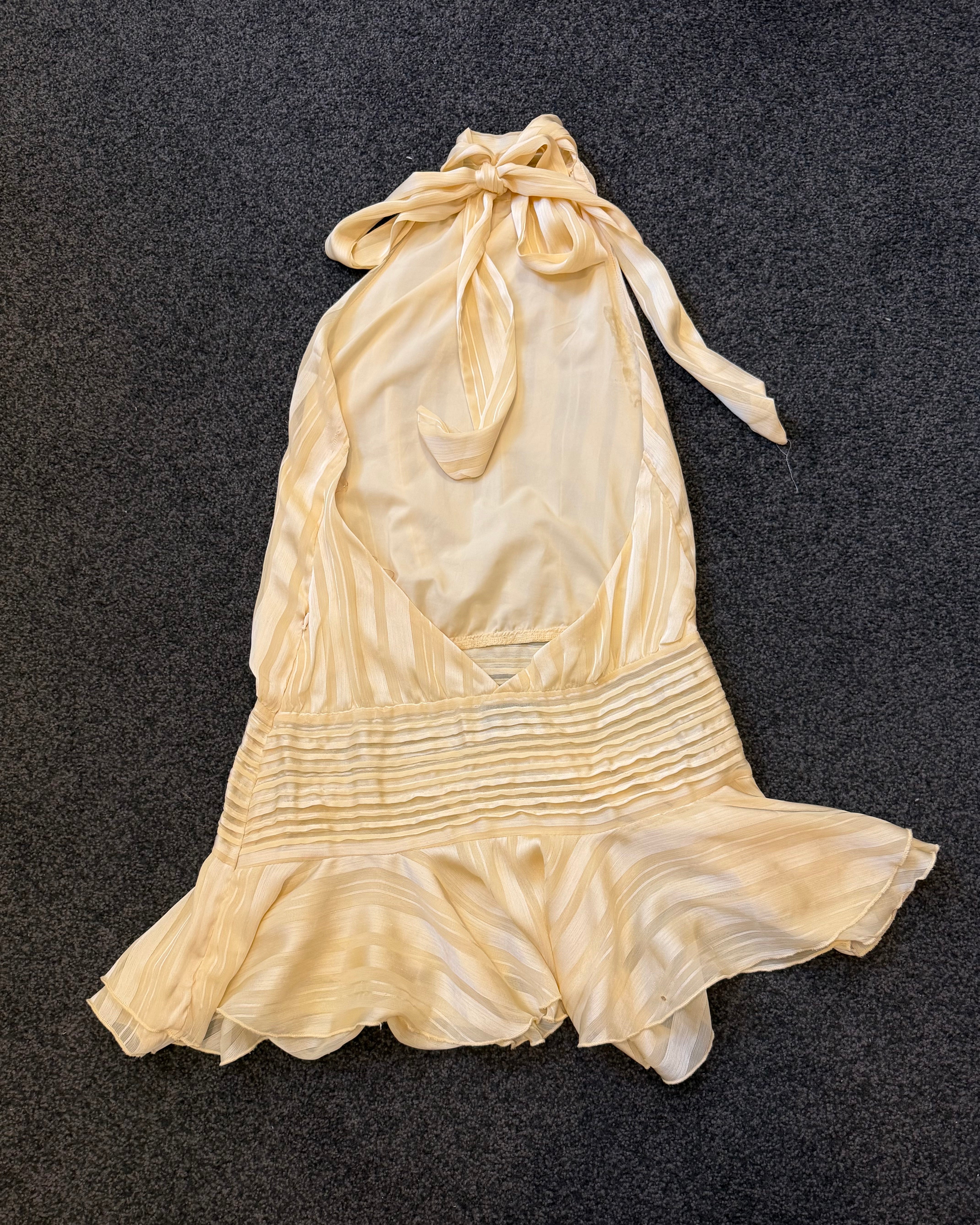 For Sale: Willow Chiffon Mini Dress - Yellow