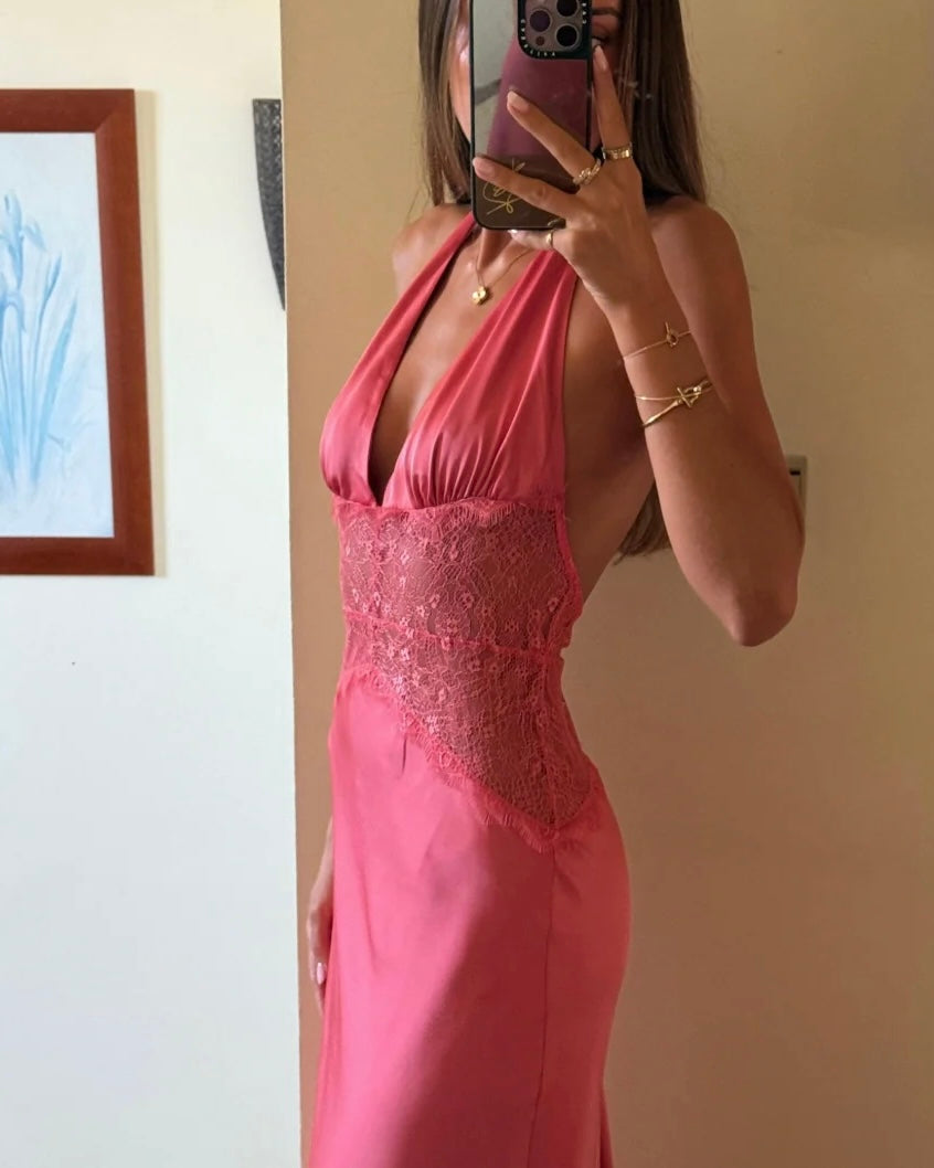 Dinah Lace Maxi - Blush Rose