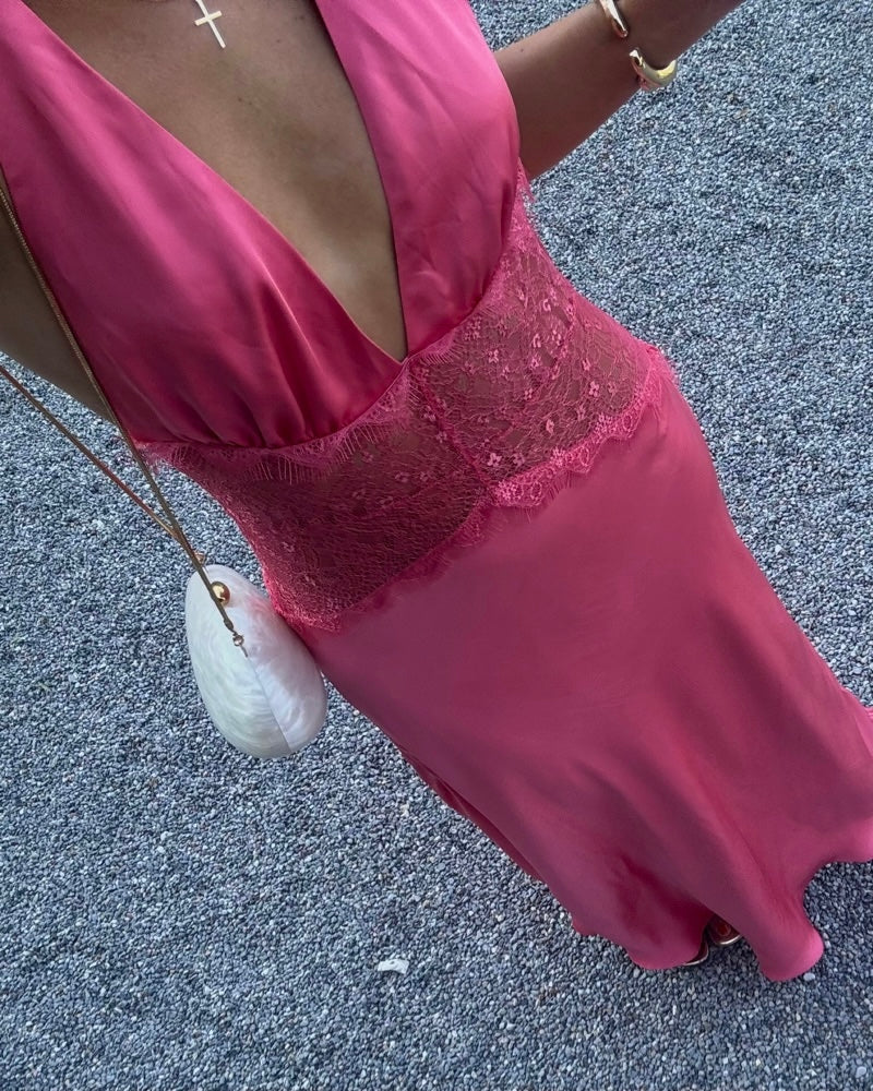 Dinah Lace Maxi - Blush Rose