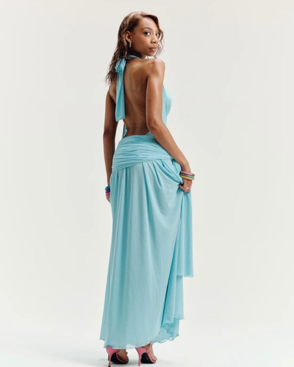 Yosei Dress in Aqua