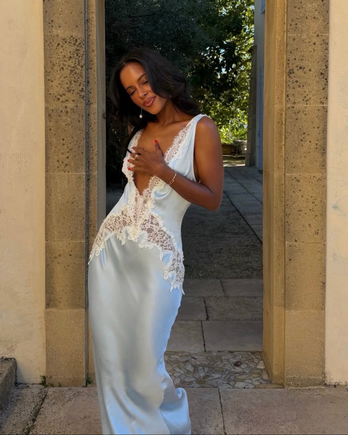 Celestia Maxi Dress in Ciel