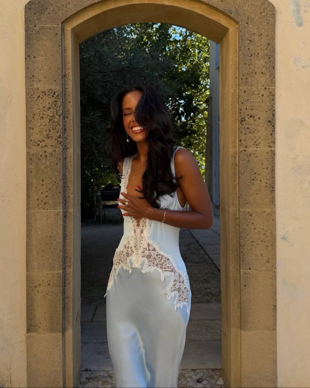 Celestia Maxi Dress in Ciel