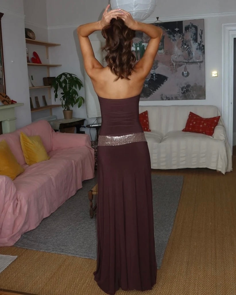 Toscana Maxi Dress - Espresso