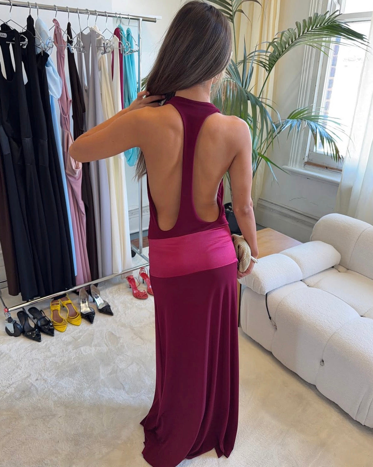 Serena Dress - Ruby