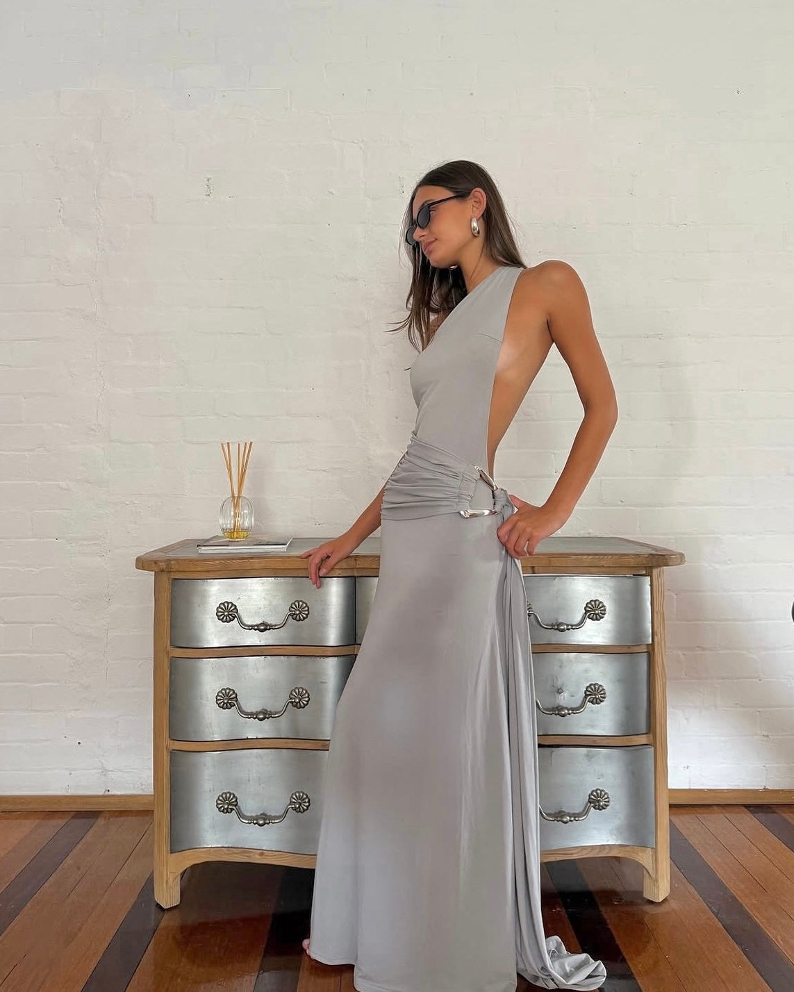 Gaia Gown - Silver Grey