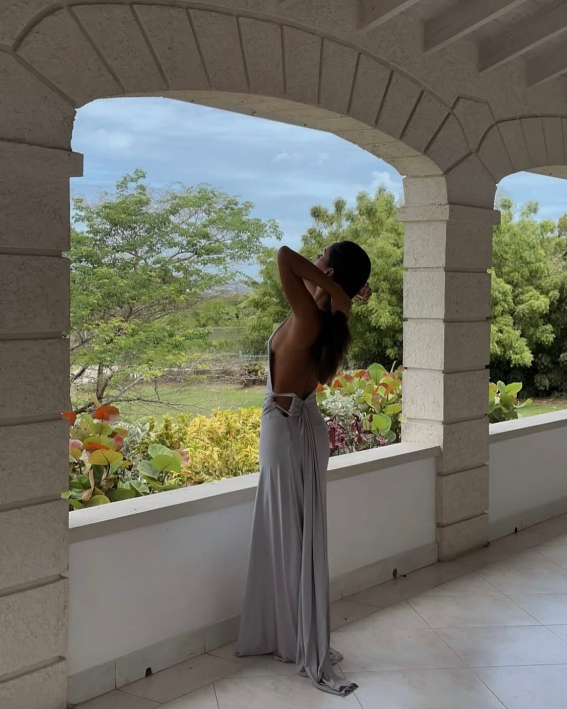Gaia Gown - Silver Grey