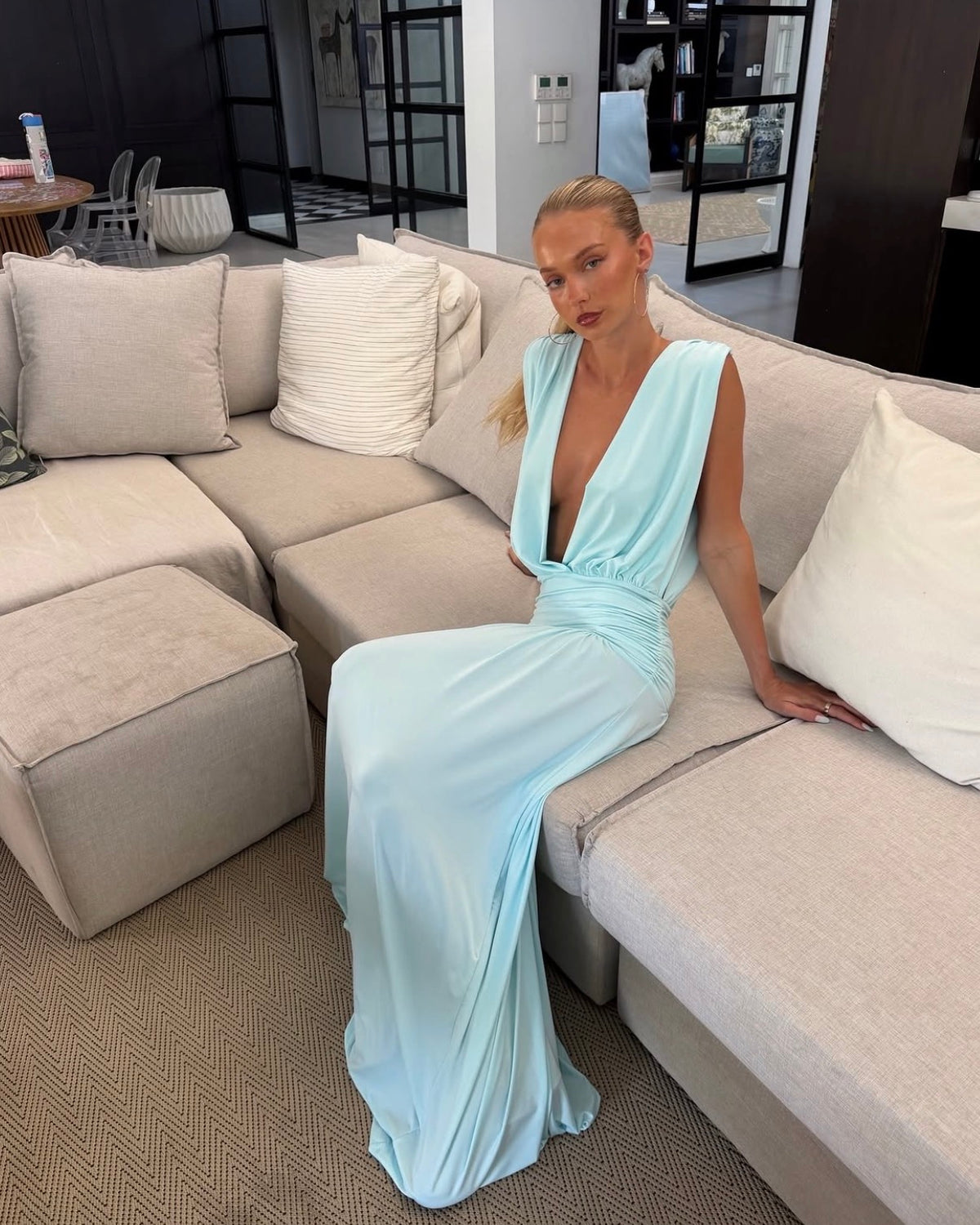 Esme Gown in Aqua