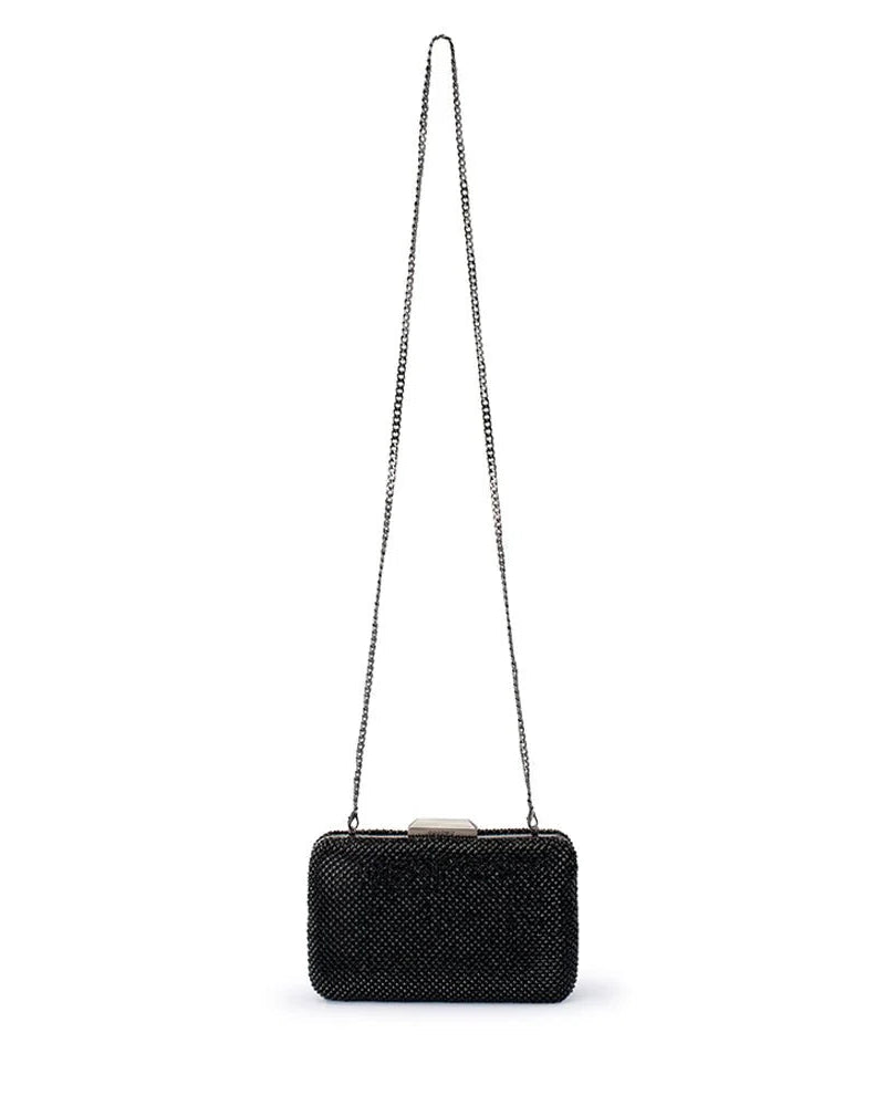 Ronny Crystal Mesh Clutch – Black