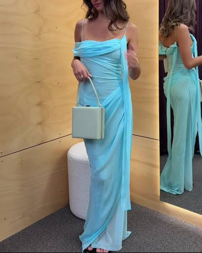 Danka Asym Maxi Dress - Turquoise