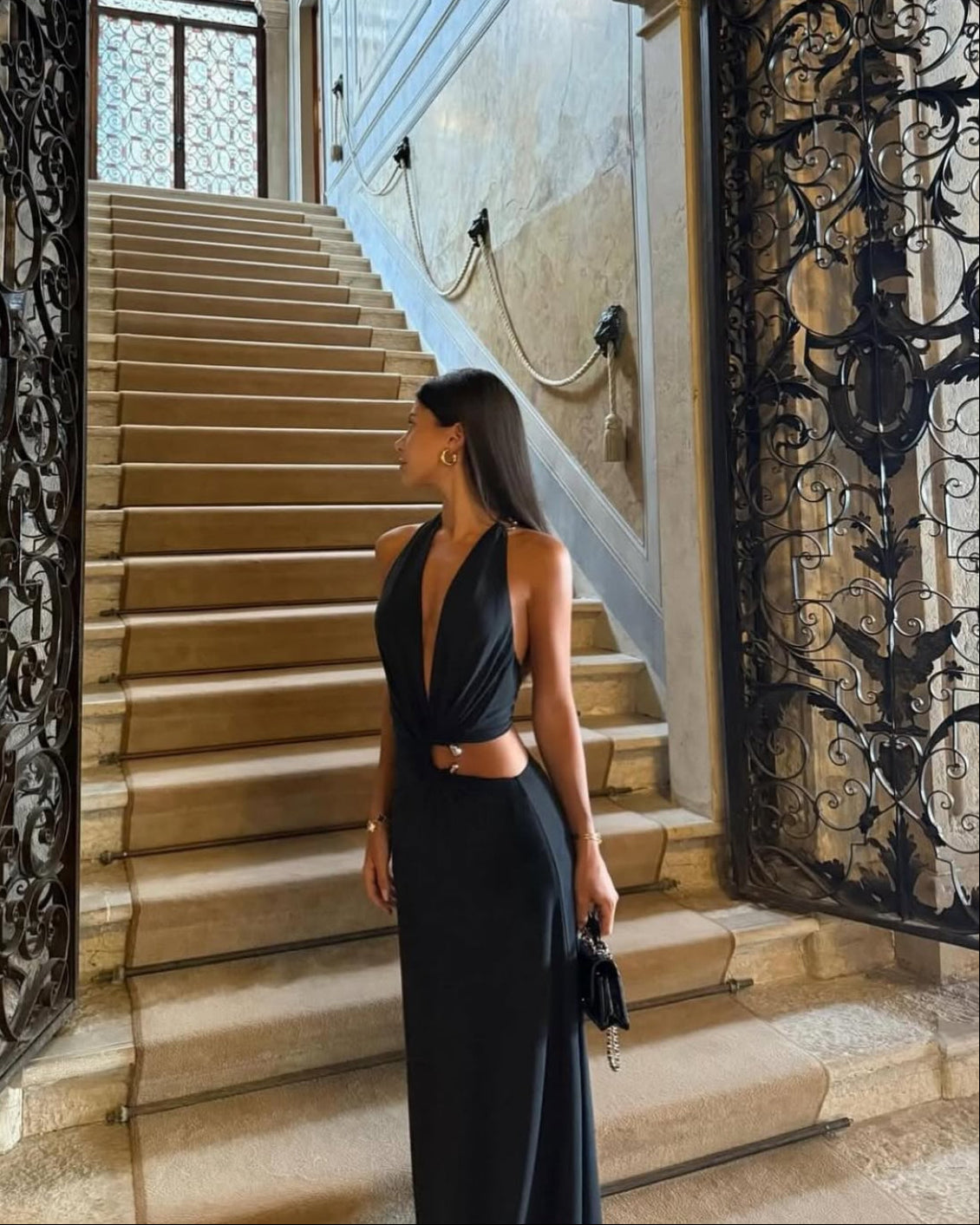 The Devon Cupro Dress - Black
