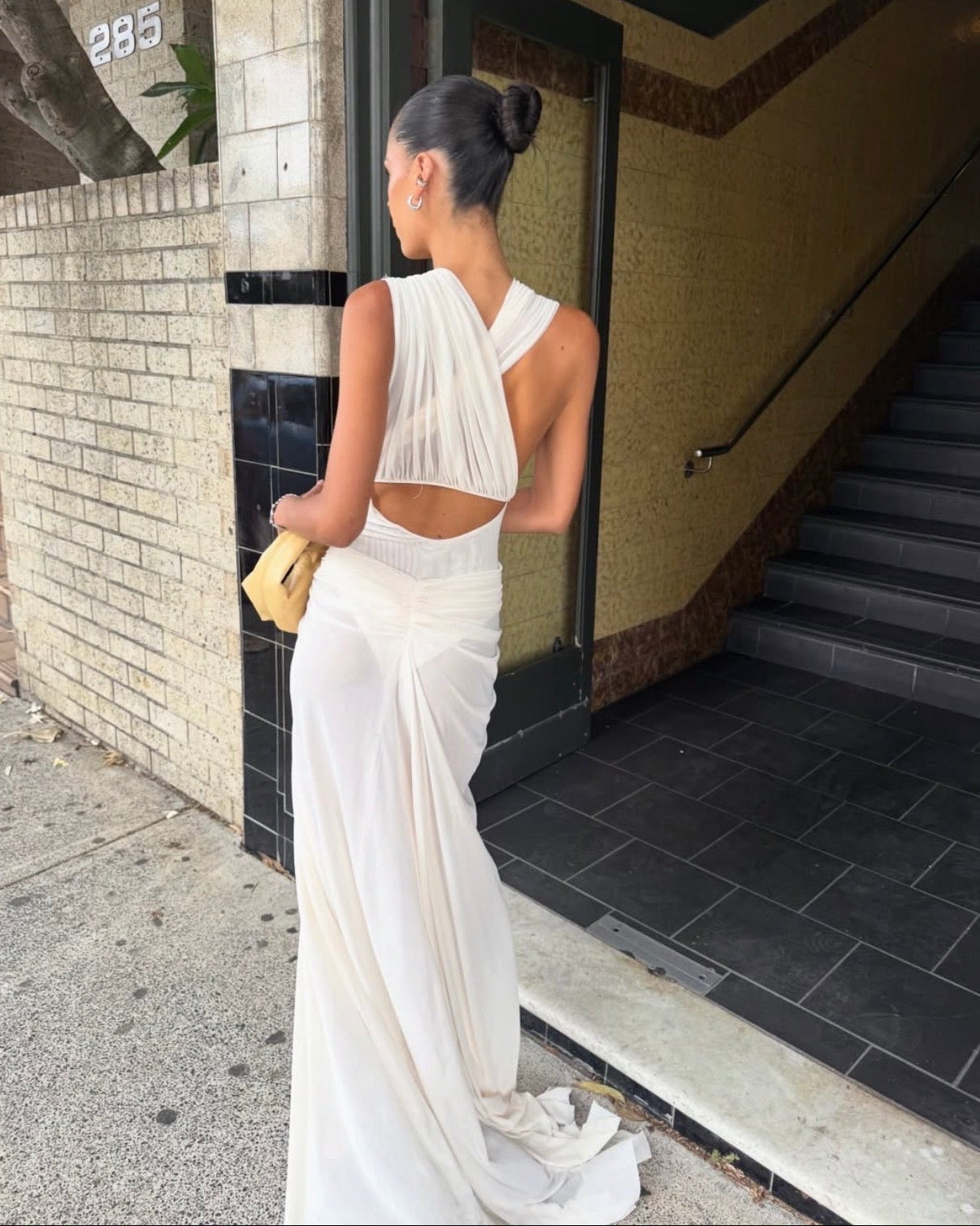 Leia Drape Gown - Buttercream