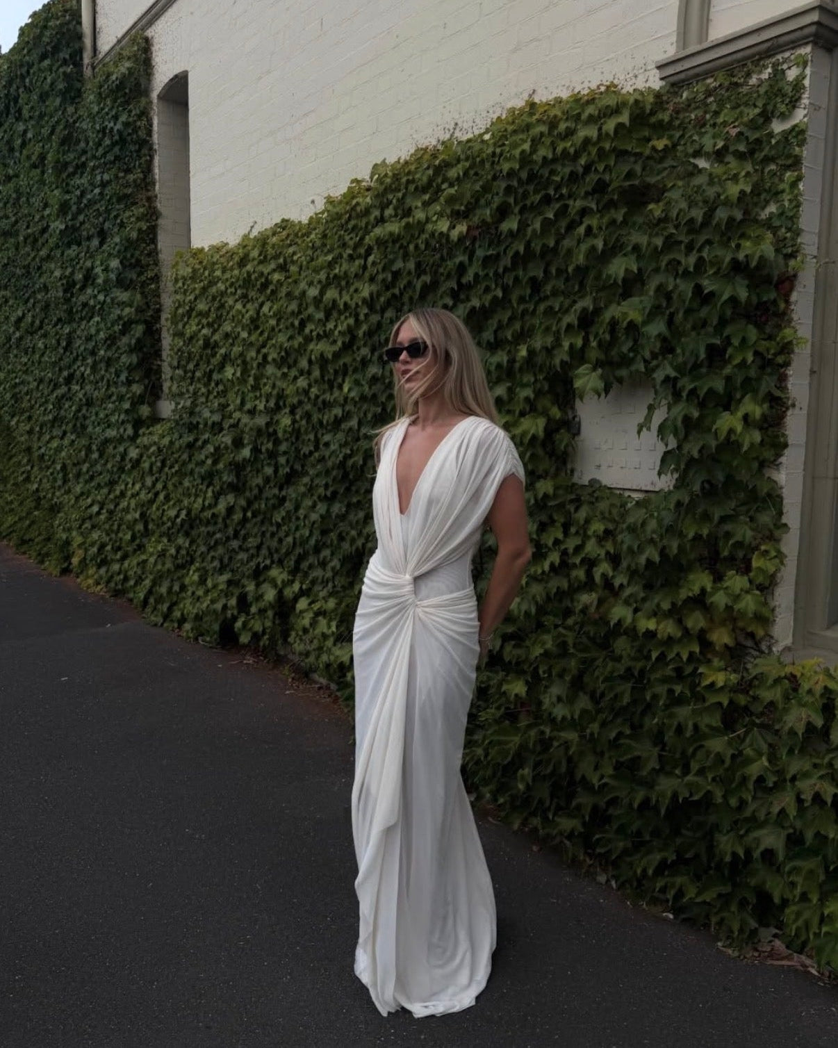 Leia Drape Gown - Buttercream
