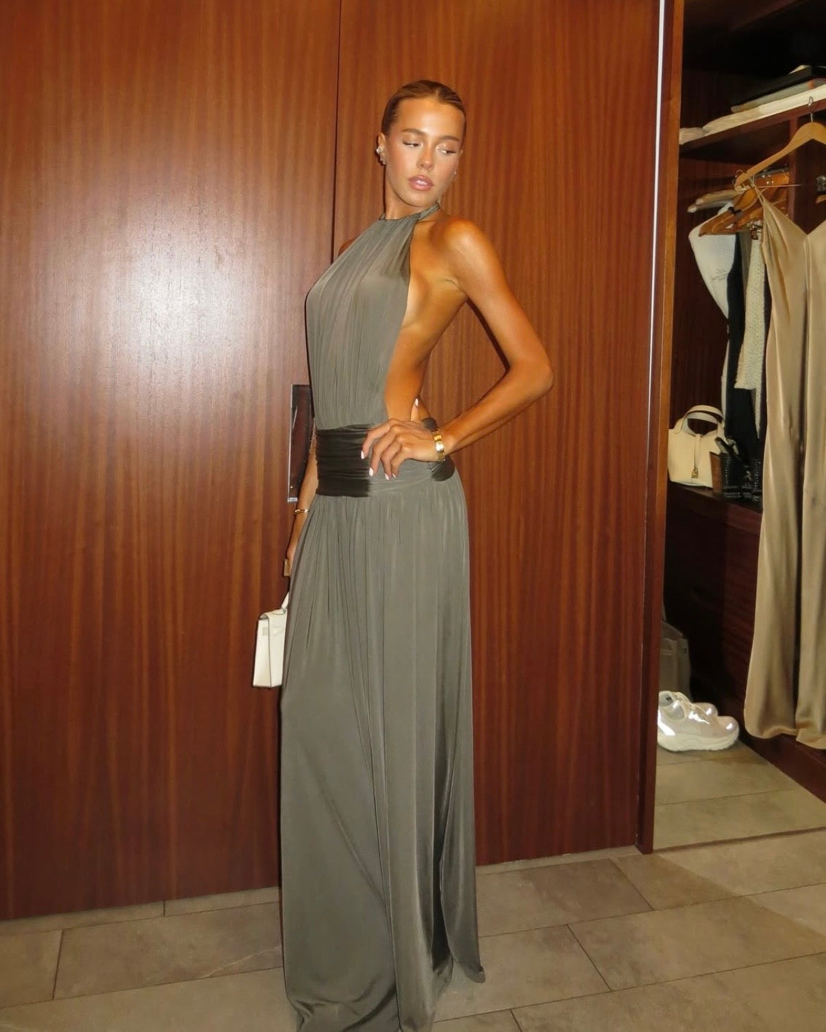 Santina Dress - Khaki