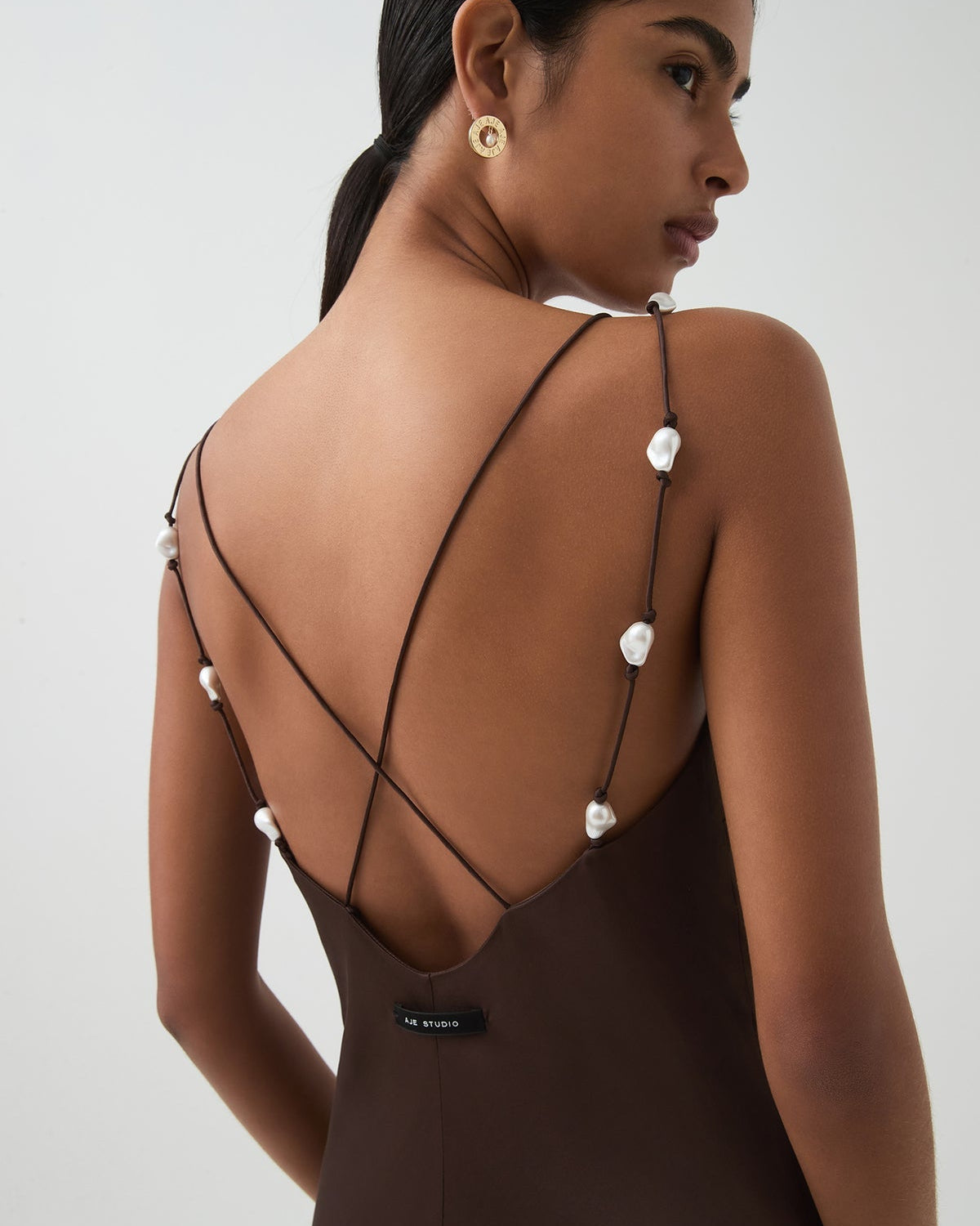 Agate Crossback Dress - Espresso
