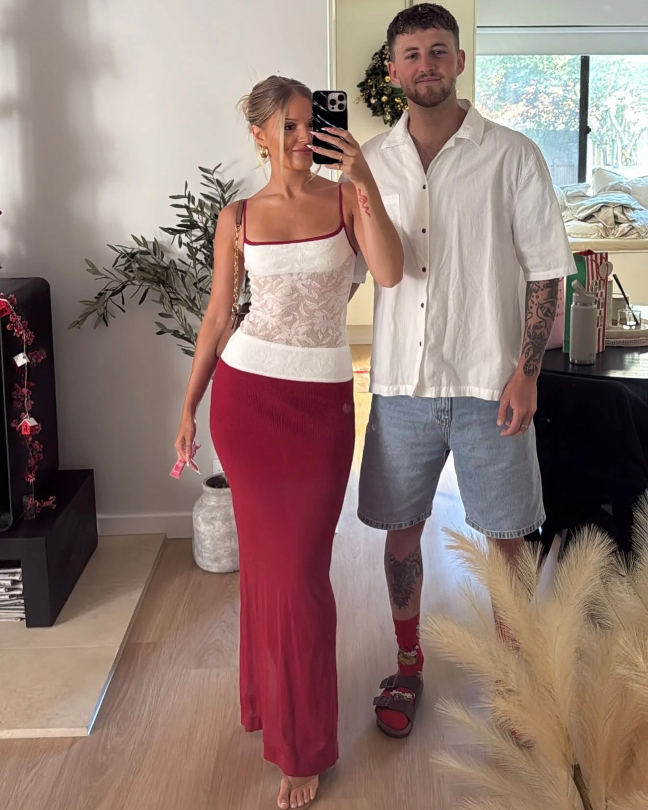 Alfie Knit Maxi Dress - Red