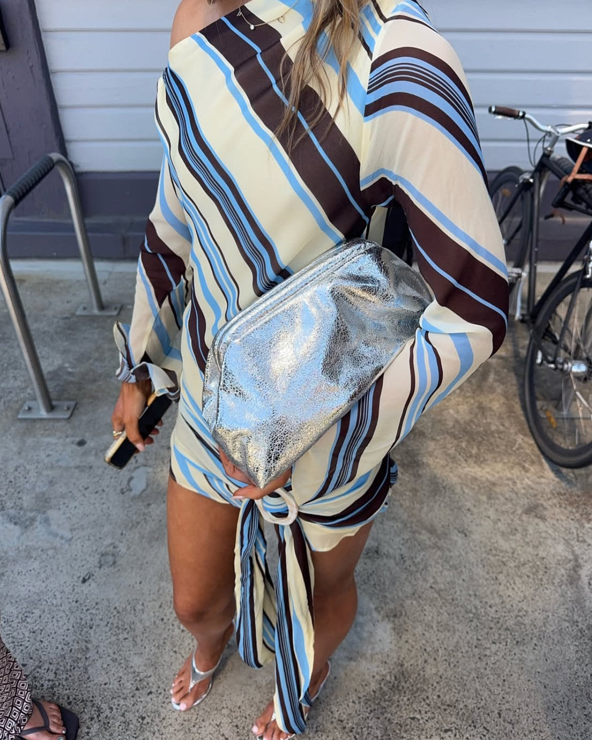 Elsie Mini Dress - Ocean Stripe