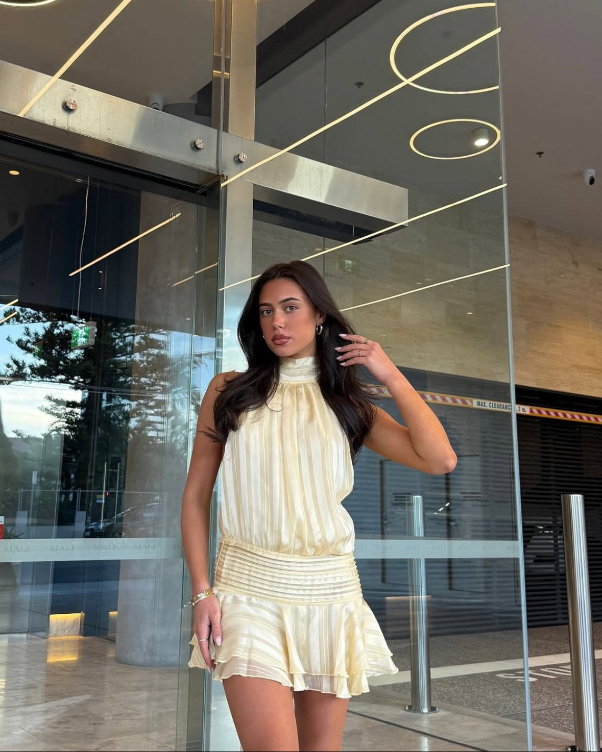 Willow Chiffon Mini Dress - Yellow