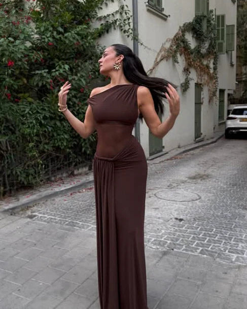 The Sisal Mesh Dress - Espresso