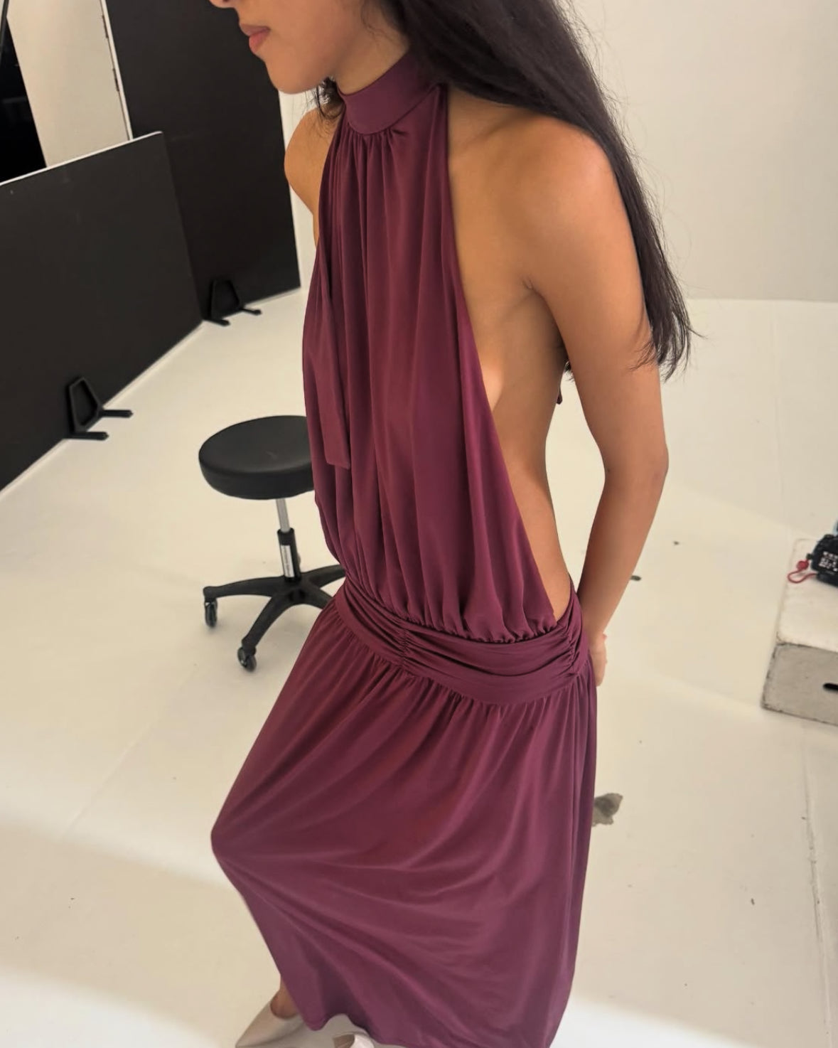 Reef Backless Dress - Berry