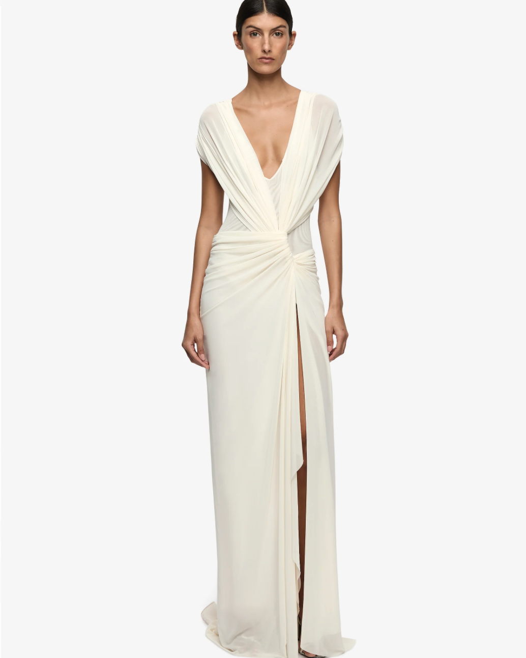 Leia Drape Gown - Buttercream